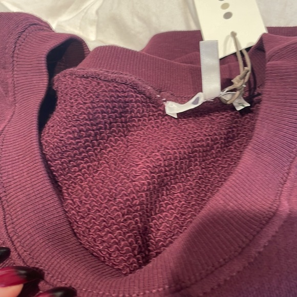 Oversized sweatshirt in burgundy - Picture 6 of 7